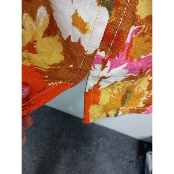 Talbots Womens Shift Dress Size 10 Multicolor Floral Cotton Sleeveless Preppy - Picture 6 of 10